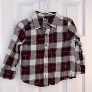 KIDS Old Navy Plaid Kids Shirt - Red and White
